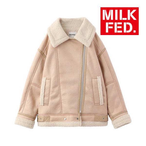 MOLEKIIL　羊皮フロントジッパームートンジャケットブルゾン　トルコ製　M MILKFED. アウター ムートン ジャケット ブルゾン ミルクフェド