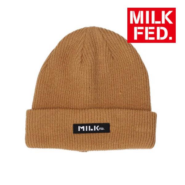 ニットキャップ 帽子 ミルクフェド MILKFED LOGO KNIT CAP 103223051002 ビーニー メンズ レディース ロゴ ハット  正規品