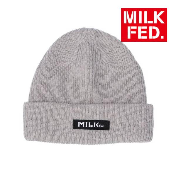 ニットキャップ 帽子 ミルクフェド MILKFED LOGO KNIT CAP 103223051002 ビーニー メンズ レディース ロゴ ハット  正規品