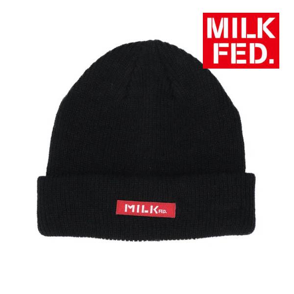 ニットキャップ 帽子 ミルクフェド MILKFED LOGO KNIT CAP 103223051002 ビーニー メンズ レディース ロゴ ハット  正規品