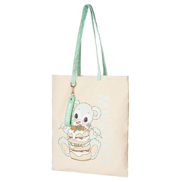 トートバッグ バッグ ミルクフェド MILKFED BEAR FLAT LIGHT TOTE 103223053002 キャンバス かばん 鞄 クマ ベア ベア― カワイイ オシャレ ブランド｜ariel｜03