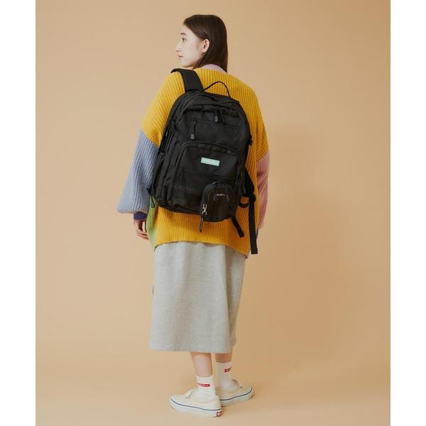5/29限定 最安 ミルクフェド リュック MILKFED ACTIV DOUBLE POCKET MOLLE BACKPACK BAR 黒 大容量 リュックサック 通学 103224053008の画像