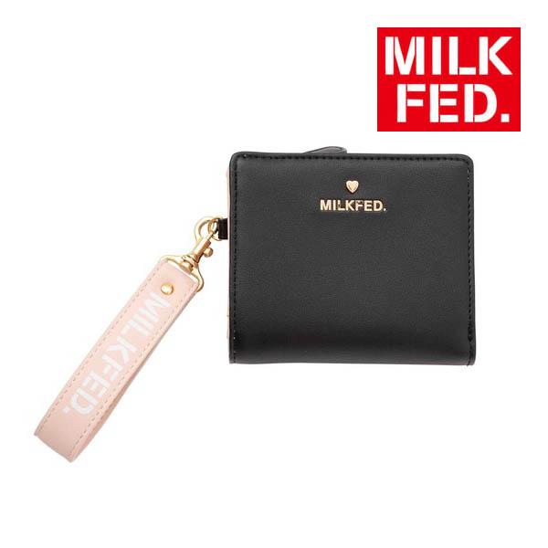 milkfed ミルクフェド  ♥︎ 財布 MILKFED.（ミルクフェド） 財布 二つ折り 白 黒 MILKFED FAUX LEATHER