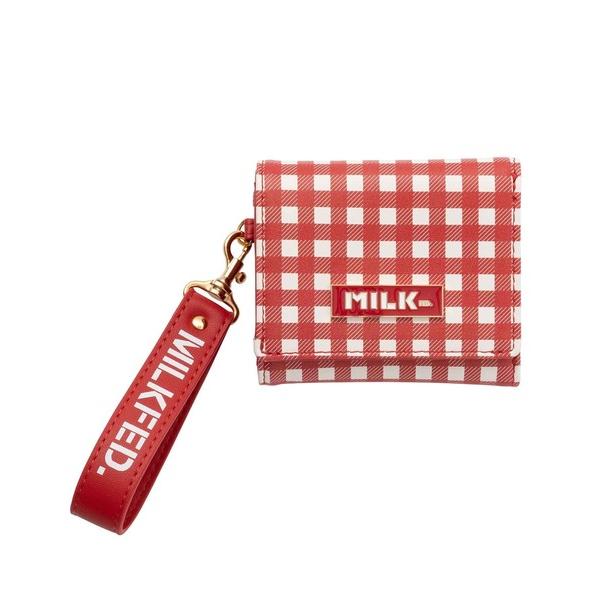 MILKFED.（ミルクフェド） 財布 MILKFED CHECKERED TRI-FOLD WALLET 