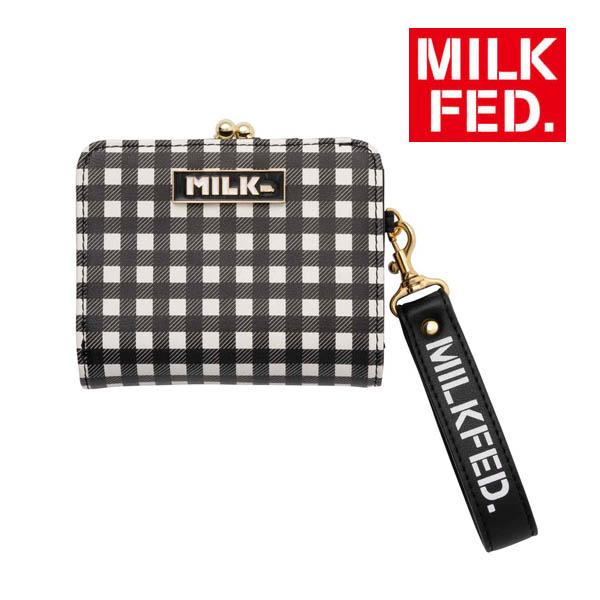 ミルク MILKFED. 財布 二つ折り ミルクフェド MILKFED CHECKERED BI