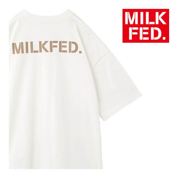 tシャツ Tシャツ ミルクフェド MILKFED STENCIL LOGO WIDE SS TEE 103231011018 白 レディース メンズ｜ariel｜03