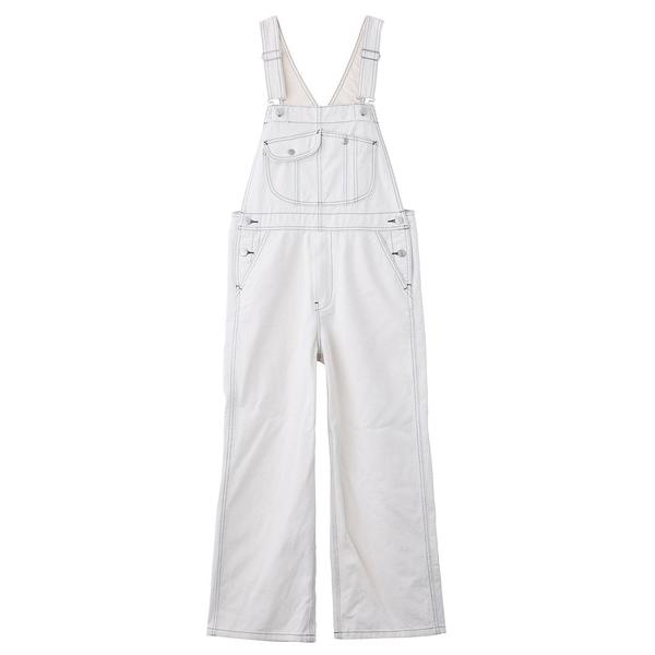 ☆ミルクフェド☆超美品☆両面ロゴストレッチクロップドデニムオーバーオールM☆ MILKFED. オーバーオール サロペット ミルクフェド MILKFED