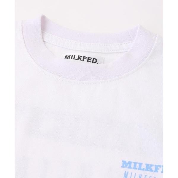ミルクフェド　長袖ロゴ刺繍ブラウス　ホワイト白 楽天市場】【 MILKFED. ミルクフェド 】 ICING LOGO BASIC L/S TEE