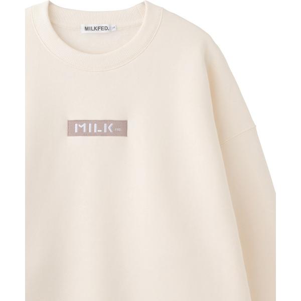 MILKFED.ロゴスウェット MILKFED. スウェット ミルクフェド MILKFED EMBROIDERED BAR