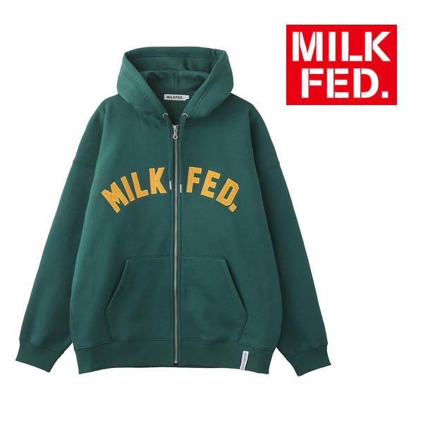 ミルクフェド ARCH LOGO ZIP UP HOODIE パーカー L MILKFED.（ミルクフェド） パーカー MILKFED ARCH LOGO ZIP UP HOODIE