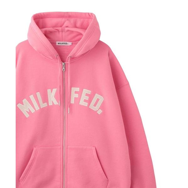 MILKFED.（ミルクフェド） パーカー MILKFED ARCH LOGO ZIP UP HOODIE