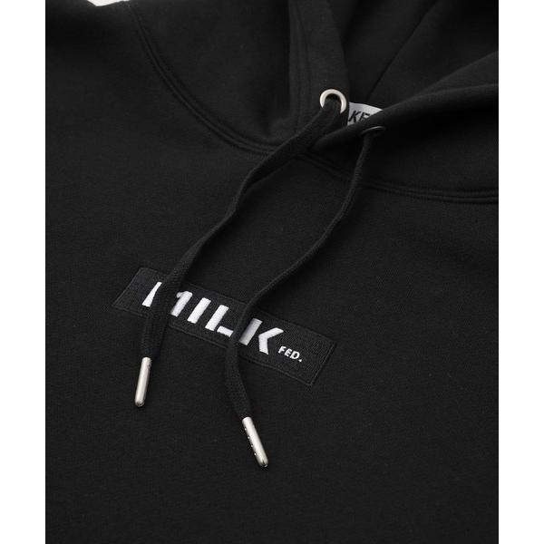 新品未使用【MILKFED.・ミルクフェド】BLACK BAR スウェットフード MILKFED.（ミルクフェド） パーカー スウェット MILKFED BAR LOGO