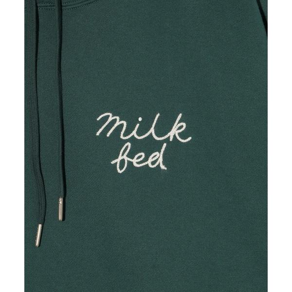 パーカー スウェット ミルクフェド MILKFED WREATH SWEAT HOODIE レディース グリーン 緑 フーディ 秋 冬 MILKFED. パーカー スウェット ミルクフェド MILKFED WREATH