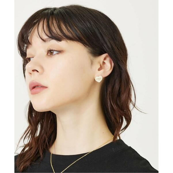 ピアス ミルクフェド アクセサリー MILKFED HEART LOGO STUD EARRINGS 103234054008 ハート 赤 黒 白｜ariel｜08