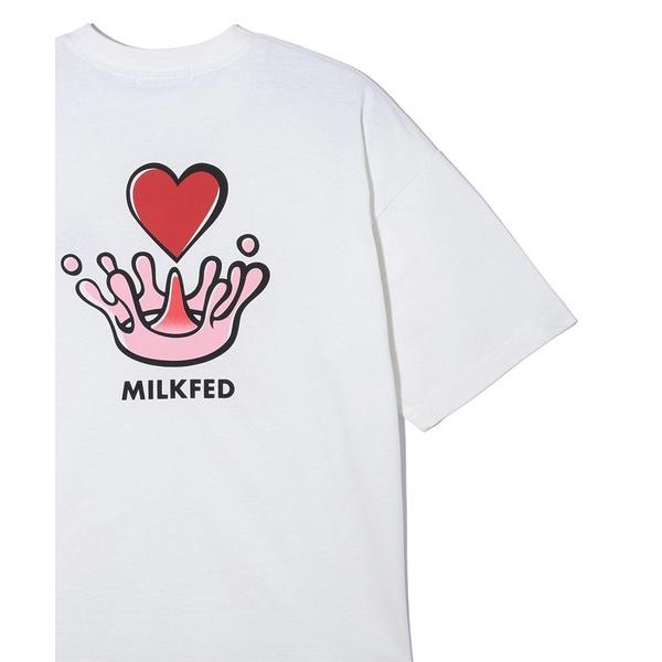 tシャツ Tシャツ ミルクフェド MILKFED WATER CROWN SS TEE レディース カットソー ブランド 黒 白 ピンク 春 夏 ブラック ホワイト｜ariel｜19