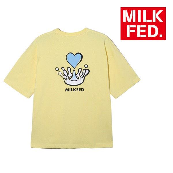 tシャツ Tシャツ ミルクフェド MILKFED WATER CROWN SS TEE レディース カットソー ブランド 黒 白 ピンク 春 夏 ブラック ホワイト｜ariel｜03