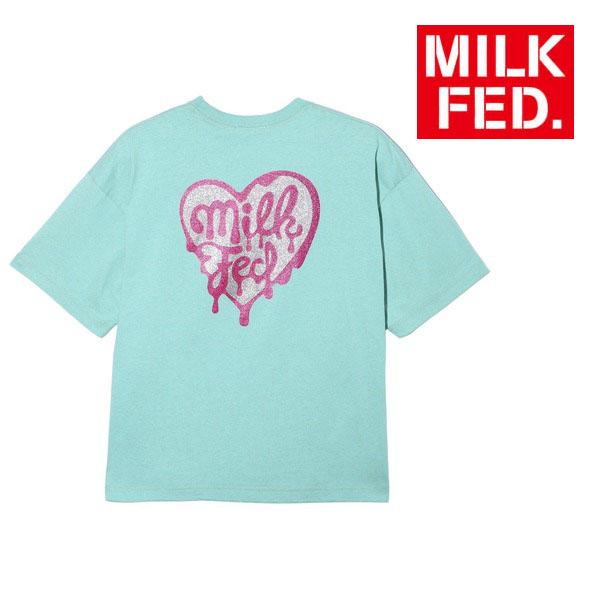 tシャツ Tシャツ ミルクフェド MILKFED MELTY HEART SS TEE レディース ブランド 黒 白 黄色 緑 夏 ブラック ホワイト｜ariel｜05