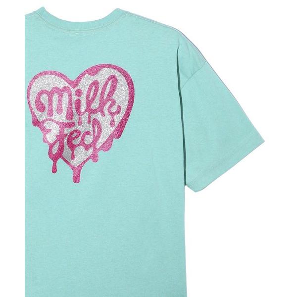 tシャツ Tシャツ ミルクフェド MILKFED MELTY HEART SS TEE レディース ブランド 黒 白 黄色 緑 夏 ブラック ホワイト｜ariel｜17