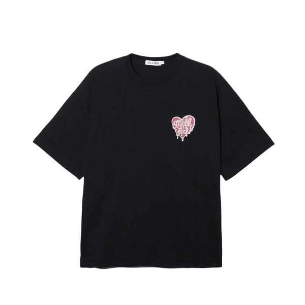 tシャツ Tシャツ ミルクフェド MILKFED MELTY HEART SS TEE レディース ブランド 黒 白 黄色 緑 夏 ブラック ホワイト｜ariel｜14