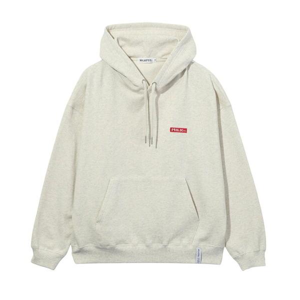 スウェット パーカー ミルクフェド MILKFED BASIC SWEAT HOODIE レディース オートミール トップス 黒 緑 ロゴ ブランド｜ariel｜07