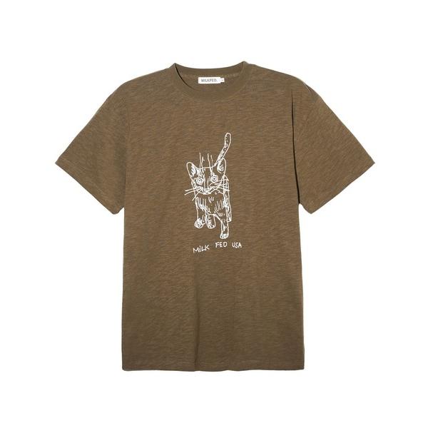 tシャツ Tシャツ ミルクフェド MILKFED CAT SLAB SS TEE 103242011003 レディース ブランド 白 紺 茶色 茶｜ariel｜15