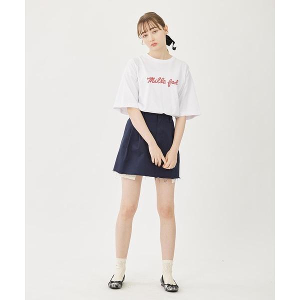 tシャツ Tシャツ ミルクフェド MILKFED ICING LOGO WIDE SS TEE レディース ブランド 白 夏 ホワイト メンズ｜ariel｜16