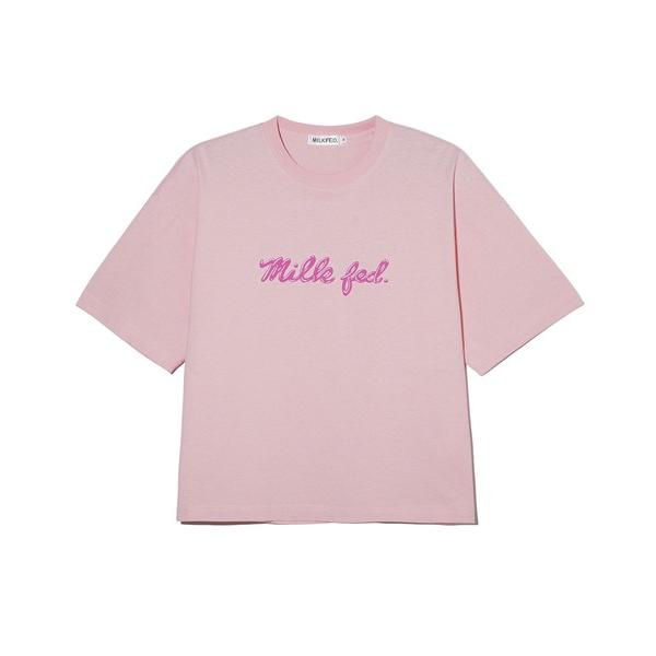 MILKFED. tシャツ Tシャツ ミルクフェド MILKFED ICING LOGO WIDE SS
