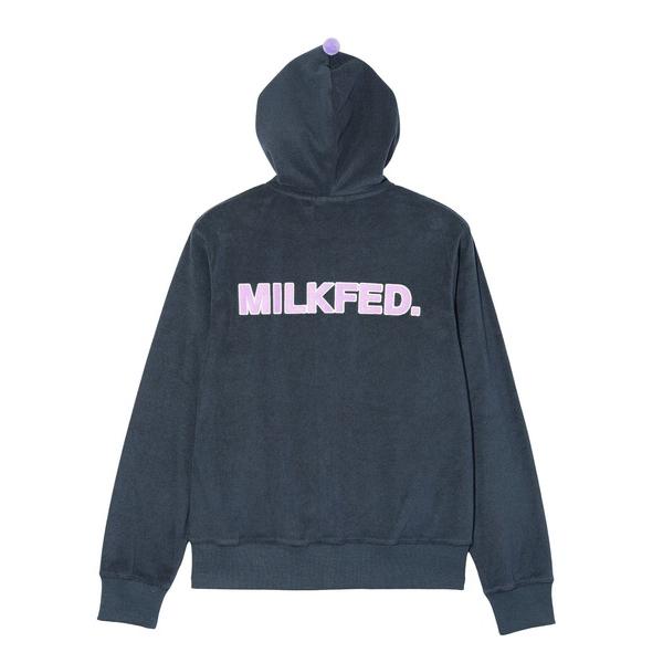 パーカー ジップアップパーカー ミルクフェド MILKFED PILE ZIP HOODIE レディース 夏 パイル パイル地｜ariel｜06