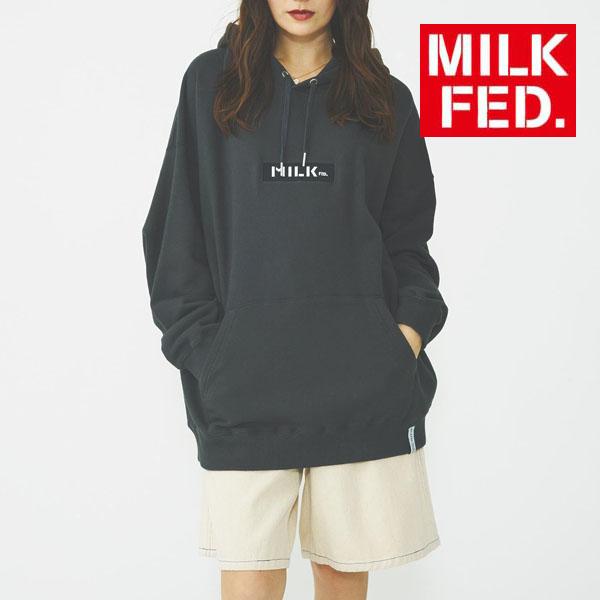 新品未使用【MILKFED.・ミルクフェド】BLACK BAR スウェットフード MILKFED.（ミルクフェド） パーカー スウェット MILKFED BAR LOGO