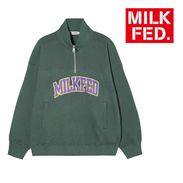 今期 19aw ミルクフェド ARCH LOGO PATCH SWEAT TOP MILKFED.（ミルクフェド） スウェット MILKFED GINGHAM LOGO SHORT