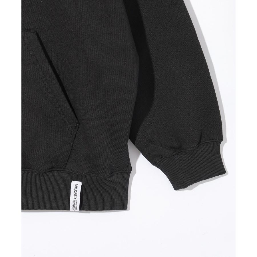 【新品】ミルクフェド バックロゴ刺繍入りパーカー スウェット フーディー 黒 MILKFED. ミルクフェド パーカー ARCH LOGO ZIP UP HOODIE