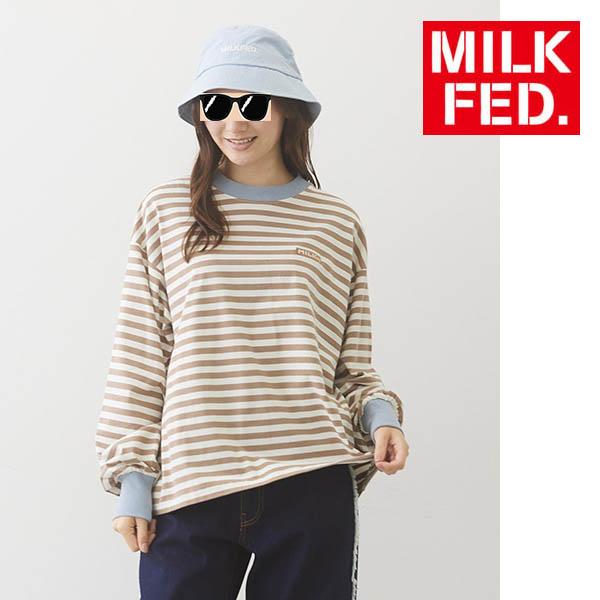 ミルクフェド ロンT レディース 長袖 Tシャツ MILKFED.（ミルクフェド） tシャツ MILKFED BAR LOGO STRIPED TOP