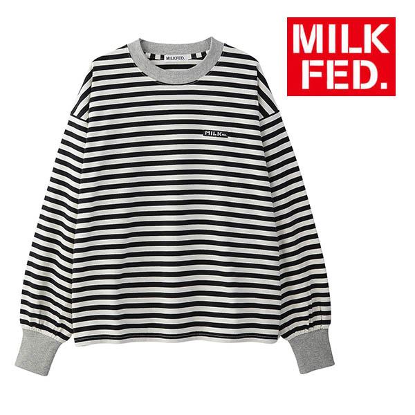MILKFED.（ミルクフェド） tシャツ MILKFED BAR LOGO STRIPED TOP
