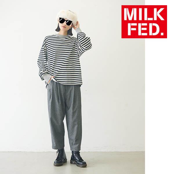 MILKFED.（ミルクフェド） tシャツ MILKFED BAR LOGO STRIPED TOP
