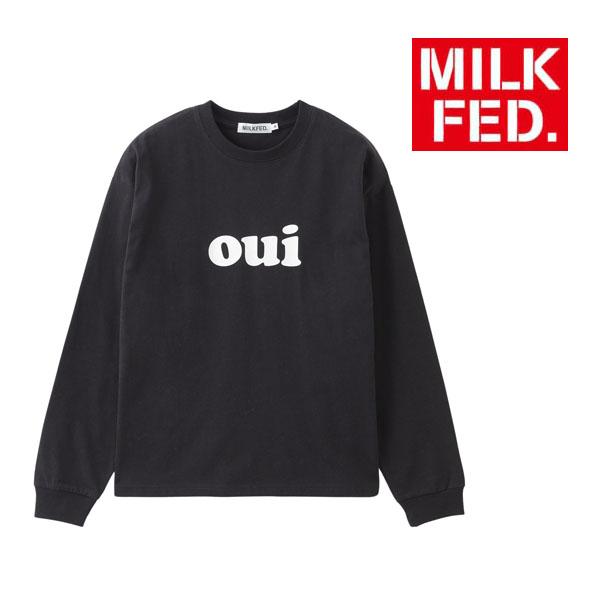 MILKFED. tシャツ ミルクフェド MILKFED OUI WIDE LS TEE レディース