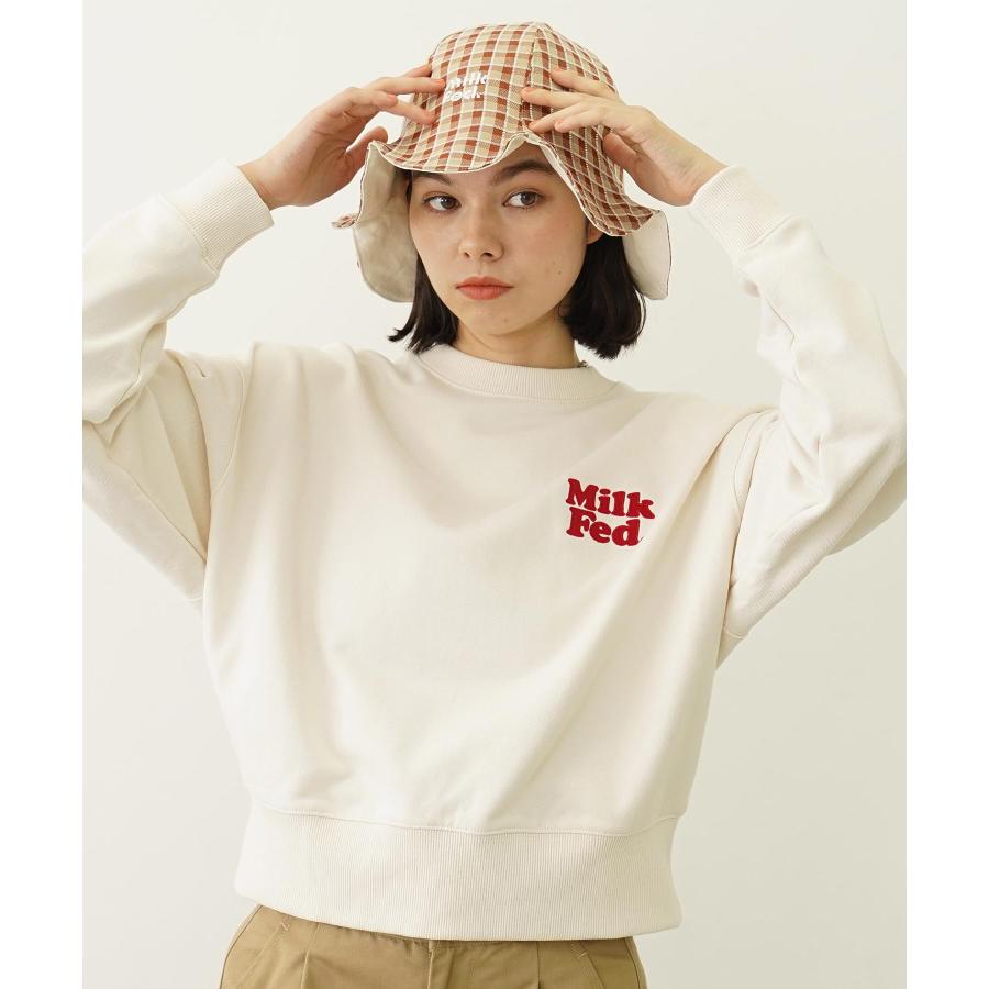ミルクフェド　MILKFED. フリース　トレーナー MILKFED.（ミルクフェド） スウェット MILKFED EMBROIDERED BAR SWEAT