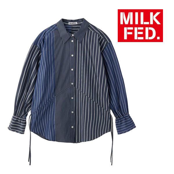 MILKFED.（ミルクフェド） シャツ ブラウス MILKFED STRIPED SHIRRING