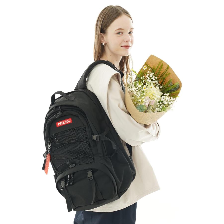最安 ミルクフェド リュック バックパック MILKFED DAILY BACKPACK 通学 部活 大容量 37L 黒 103251053012の画像