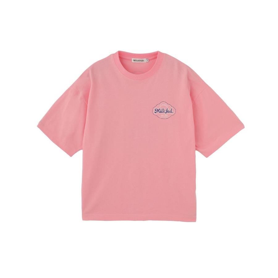 MILK シャツ ピンク MiLK FRAPPE ビッグシルエット短丈Tシャツ【130～160cm】 | 激安靴の