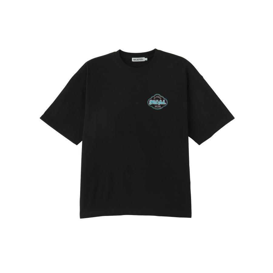 tシャツ Tシャツ ミルクフェド MILKFED ICE CREAM WIDE SS TEE レディース ブランド 黒 夏 ブラック さくらんぼ リボン MILKFED. tシャツ Tシャツ ミルクフェド MILKFED ICE CREAM WIDE
