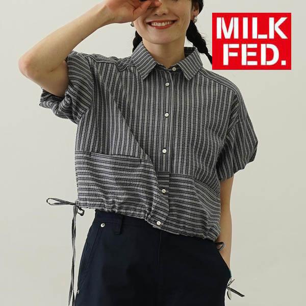 MILKFED.（ミルクフェド） シャツ ブラウス MILKFED STRIPED PUFF 