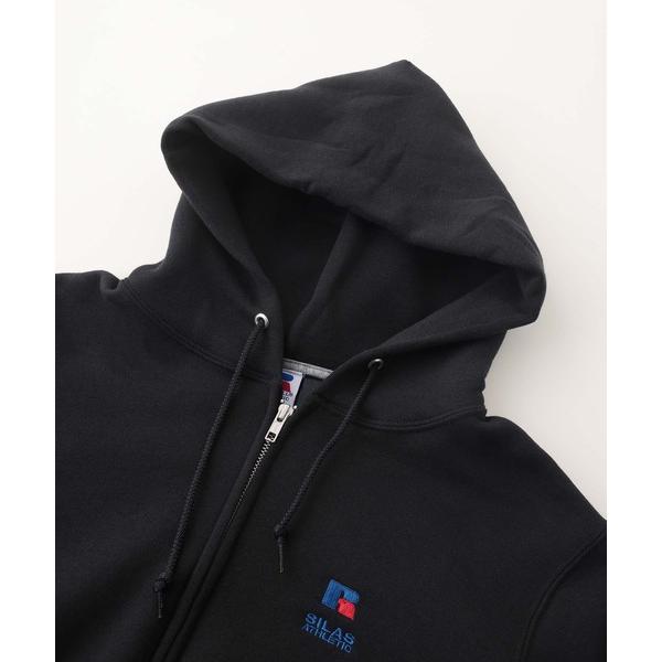 パーカー ラッセル サイラス SILAS SILAS x RUSSELL FULL ZIP HOODIE メンズ レディース スウェットブラック グレー｜ariel｜07