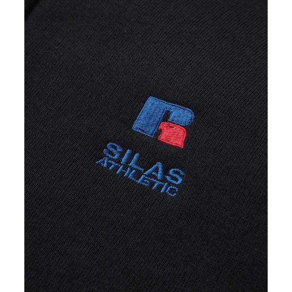 パーカー ラッセル サイラス SILAS SILAS x RUSSELL FULL ZIP HOODIE メンズ レディース スウェットブラック グレー｜ariel｜08