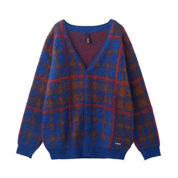 【新品未使用】SILAS＆MARIA カーディガン PLAID CARDIGAN SILAS（サイラス） カーディガン ニット PLAID CARDIGAN メンズ