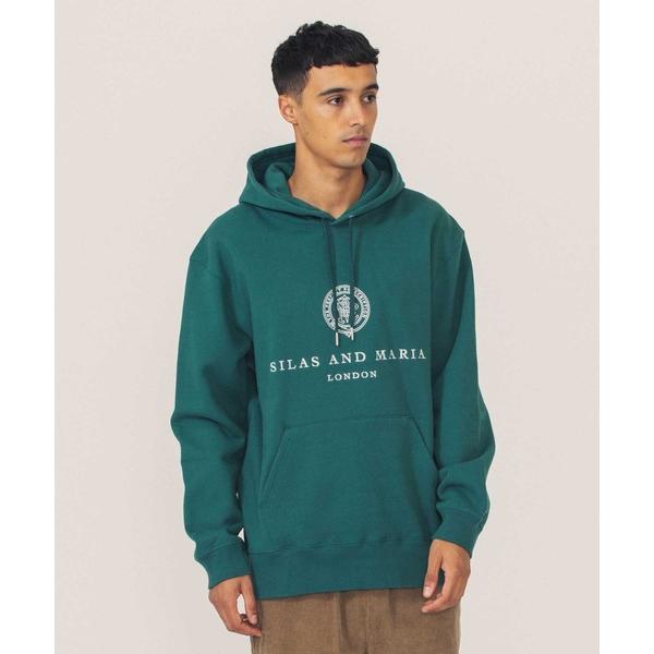 パーカー スウェット SILAS サイラス CREST SWEAT HOODIE メンズ レディース ブラック グレー 緑 グリーン フーディ｜ariel｜16