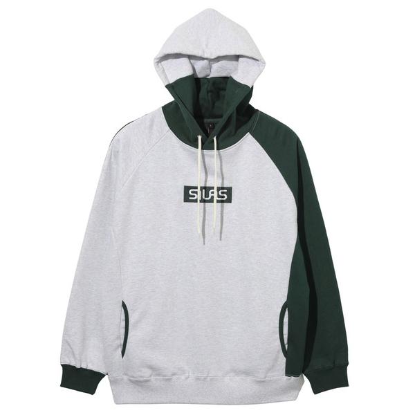 パーカー スウェット SILAS サイラス PANELED SWEAT HOODIE メンズ レディース グレー 水色 アッシュ 春 ブランド トップス｜ariel｜19