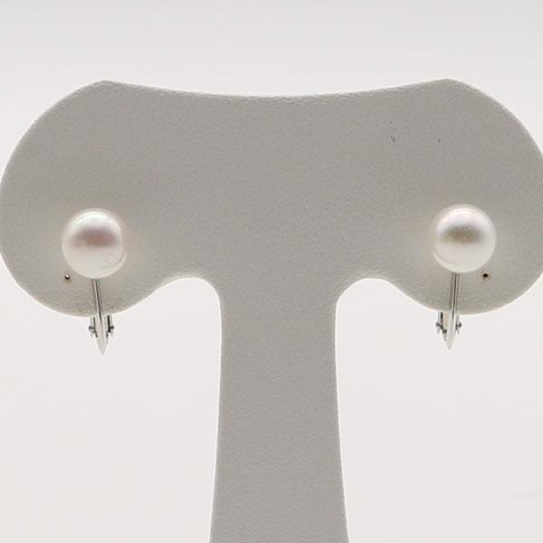 真珠 パール ネックレス あこや真珠 パールネックレス 7.5mm-8mm ホワイトピンクカラー イヤリングかピアス  アコヤ本真珠 冠婚葬祭 フォーマル 10403の画像