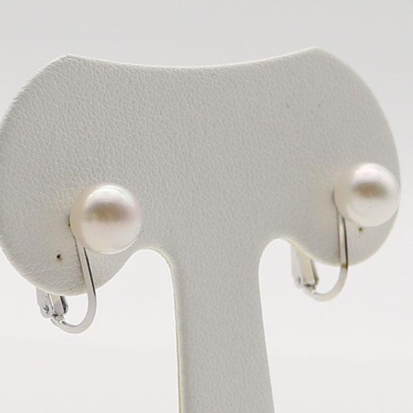 真珠 パール ネックレス あこや真珠 パールネックレス 7.5mm-8mm ホワイトピンクカラー イヤリングかピアス  アコヤ本真珠 冠婚葬祭 フォーマル 10403の画像