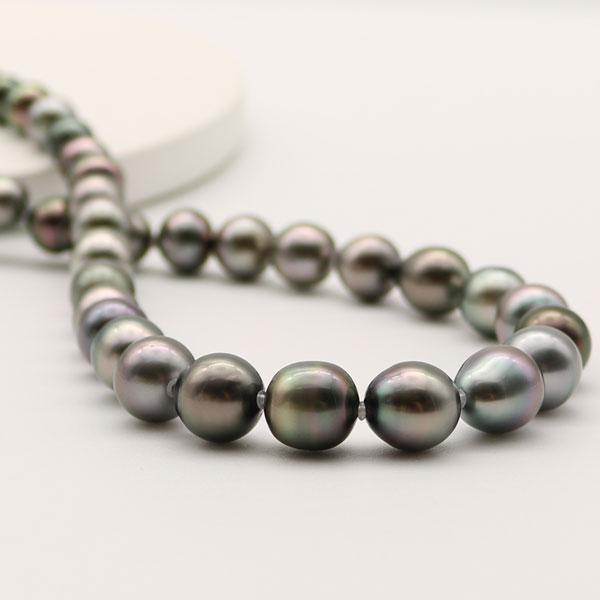真珠 パール ネックレス 黒蝶真珠 パールネックレス 8mm-10mm