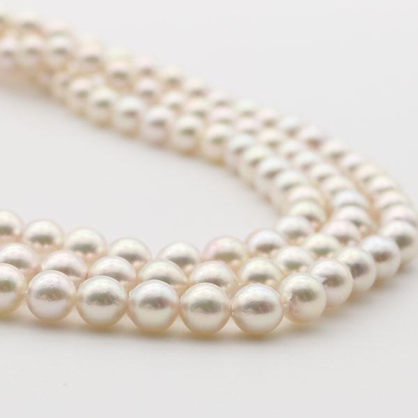 真珠 パール ロング ネックレス あこや真珠 7.5mm-8mm 120cm